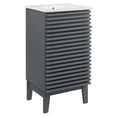 thumbnail image 2 of Modway Render 18" Bathroom Vanity Cabinet in Gray White, 2 of 9