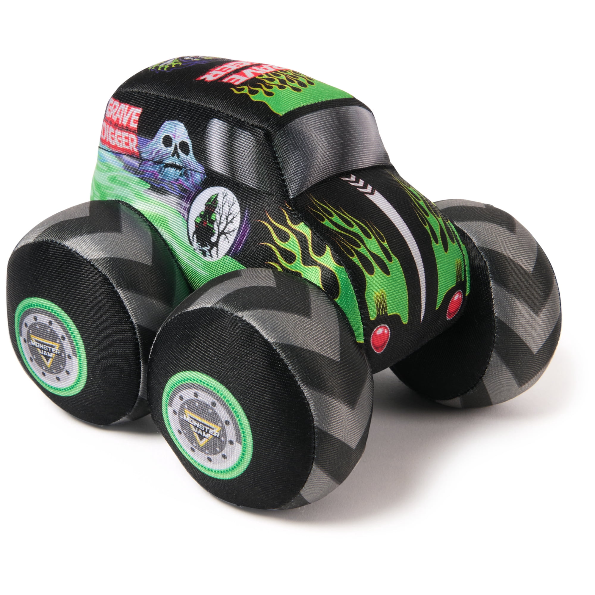 Monster Jam Grave Digger Truck with Sound, Plush Toy for Ages 3 and up, 7”