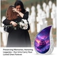 thumbnail image 3 of Purple Kingdom Tiny Urns For Human Ashes Adult Male - Large Funeral Urn For Ashes Adult Women - Unique Urn For Cremation - Burial Urns For Decorative - 10Inch And 3Inch, 3 of 7
