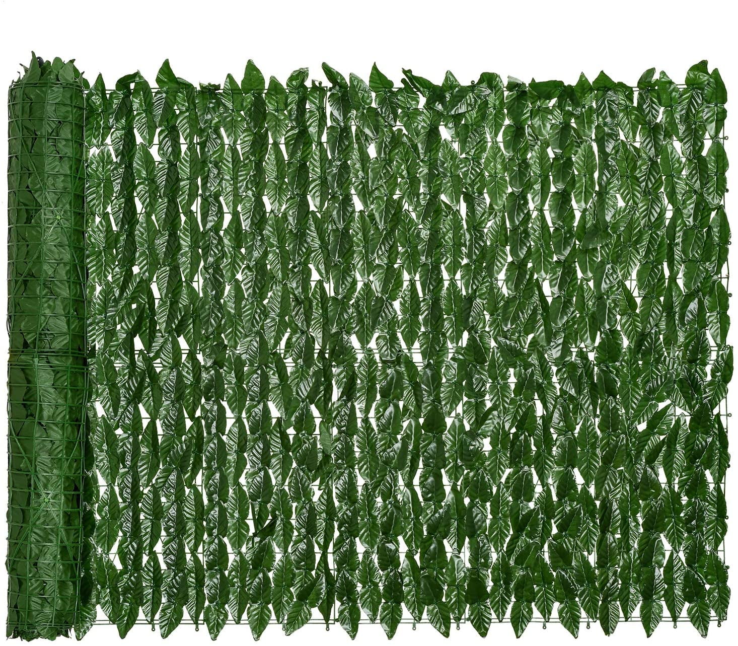 118''x39'' Artificial Faux Ivy Leaf Garden Privacy Fence Panel Screen Hedge US 