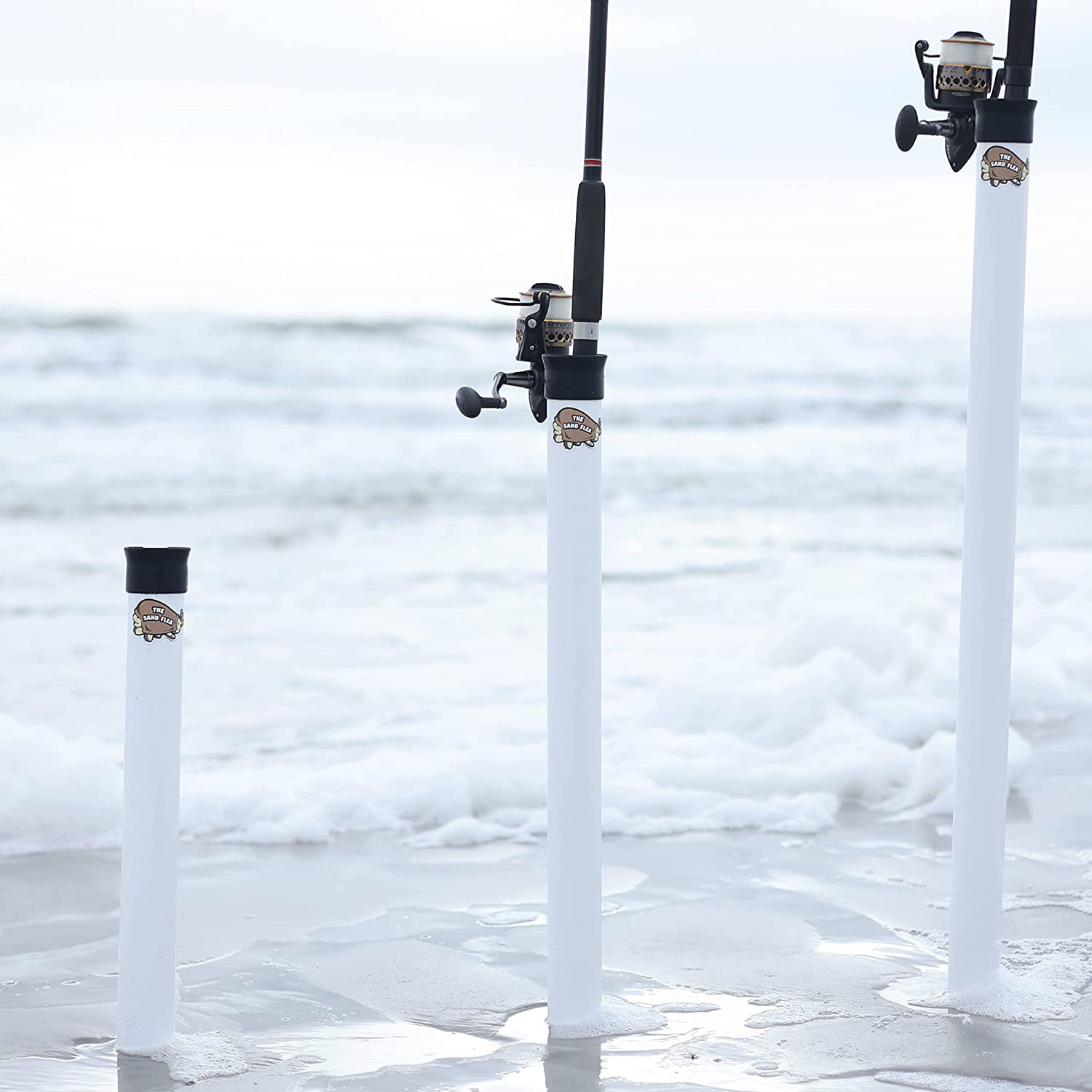 Sand Flea Surf Fishing Rod Holder Beach Sand Spike. 2, 3 or 4 Foot Lengths.  Made from Impact and UV Resistant PVC. 100% USA Made. (Black, 4) - Walmart. com