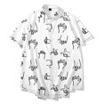 thumbnail image 4 of Nouvelle Chemise à Manches Courtes Imprimée à Rayures Créative pour l'Été, 4 of 4