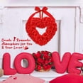 thumbnail image 5 of ERTZAE Valentine'S Day Wreath Red Mesh Heart Wreath,16" Adorable Rose Heart Wreath For Themed Valentine'S Styling Heart Burlap Wreath,Heart Pattern Bow Ornament,Front Door Wedding Decor,Heart Wreath, 5 of 8