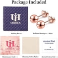 thumbnail image 6 of UHIBROS Hypoallergenic Studs Earrings 316L Surgical Stainless Steel Earrings Round Ball Earring 5 Pairs Assorted Sizes(4mm-8mm), 6 of 6