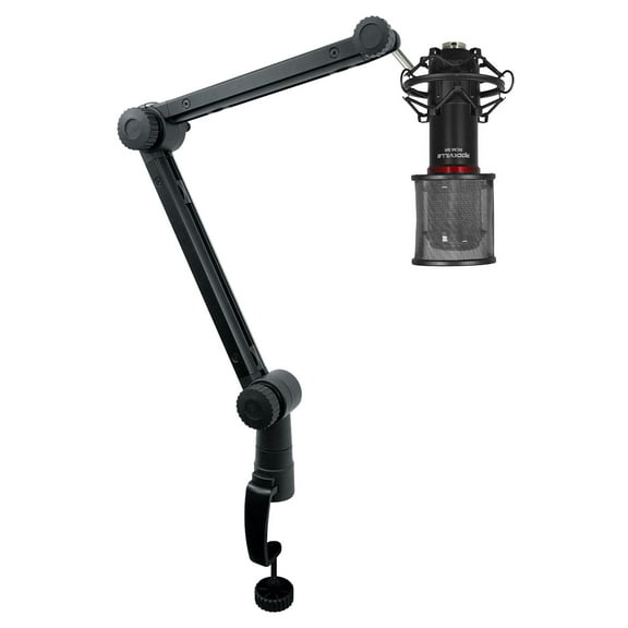 Rockville RCM SR Studio/Recording Condenser Microphone Pro Mic Boom Arm Stand