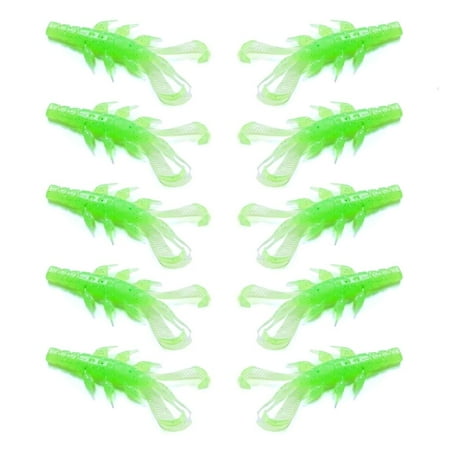 Necvior 10Pcs Artificial Shrimp Lures Freshwater Saltwater Baits 8.70cm Crawfishes Baits