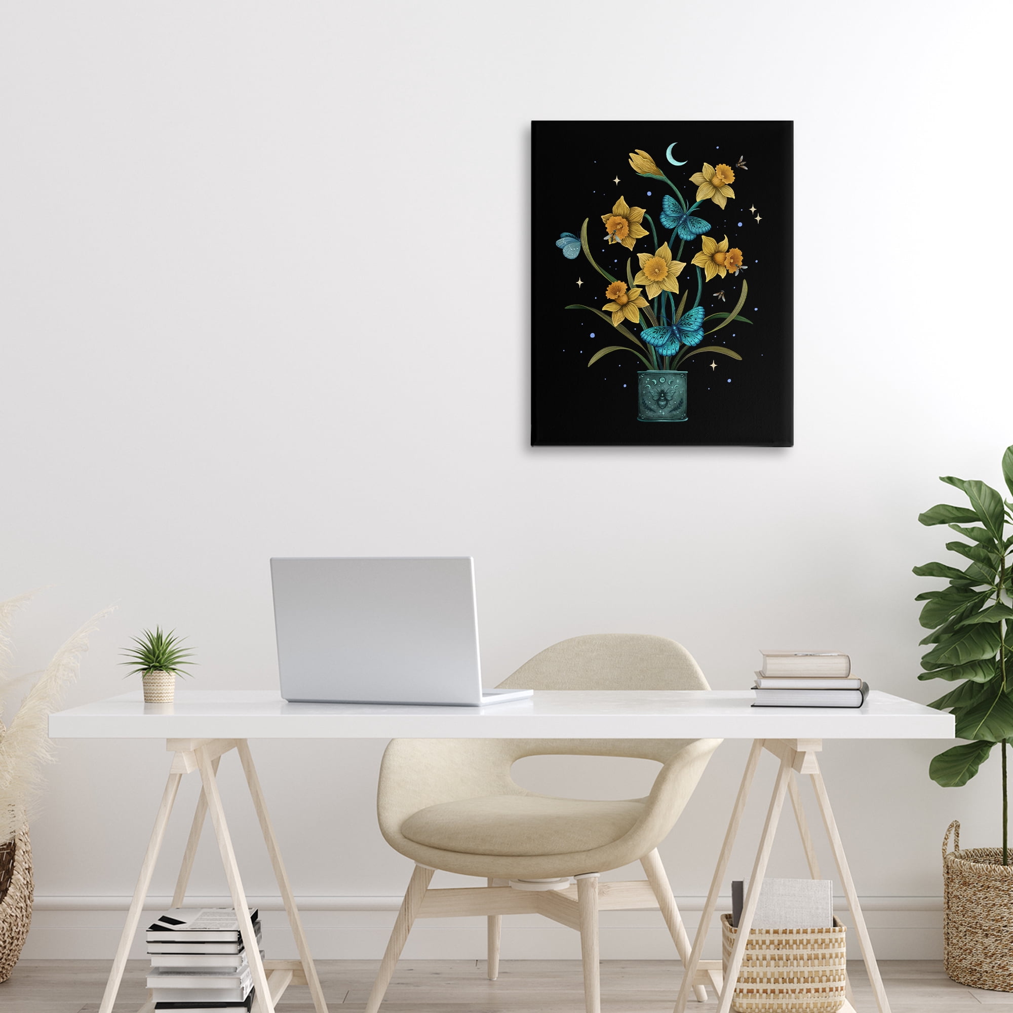 Stupell Industries Mystical March Daffodils Canvas Wall Art, design by Episodic Drawings