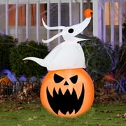 Gemmy Airblown Inflatable Zero w/Pumpkin, 3.5 ft Tall, White