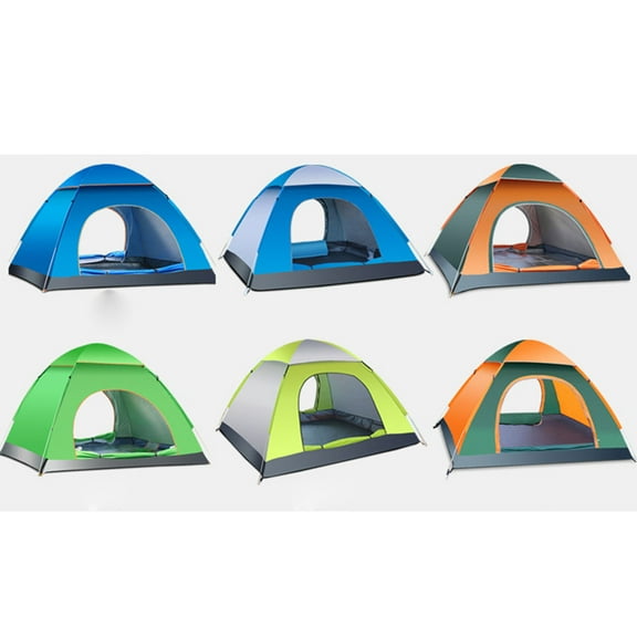 Masteelf 3-4 Person Folding Tent with Double Zipper, Easy to Carry and Quick to Open, Portable Outdoor Camping Shelter