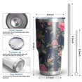 thumbnail image 6 of 30oz Pioneer Flower Tumblers Stainless Steel Tumbler with Lid and Straw,Vacuum Insulated Double Wall Travel Tumbler Cups Mug with Cleaning Brush for Coffee,Tea, 6 of 7