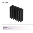 thumbnail image 3 of Uxcell 10Pcs 14x14x6mm Heatsink Aluminum Radiator With Fixed Sticker for Chip CPU, Power Transistor, FET, IC,Black, 3 of 6