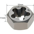 thumbnail image 4 of HUGFEGWE Hex Rethreading Die, UNF 7/16-20 Carbon Steel Thread Die, Hex Rethreading Die Machine Thread Die, Hexagon Taper Pipe, 1 Pcs CJB91-22848, 4 of 7