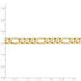 thumbnail image 4 of Real 14kt Yellow Gold 6.75mm Concave Open Figaro Chain Chain Bracelet; 7 inch; for Adults and Teens; for Women and Men, 4 of 4