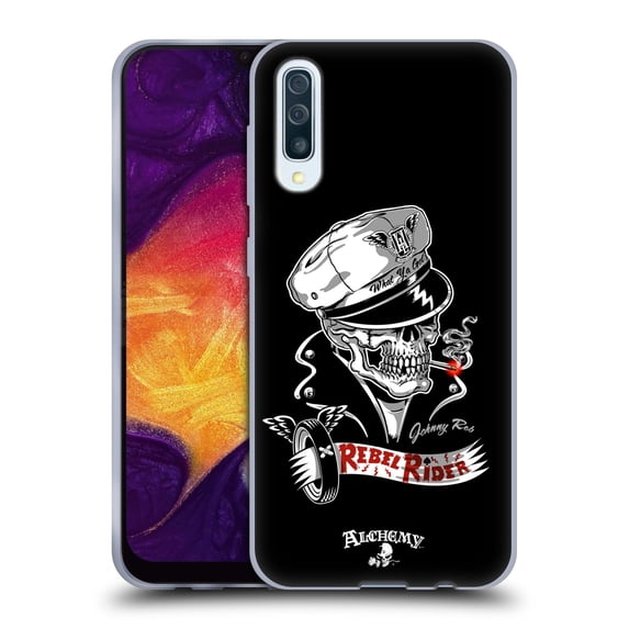 Head Case Designs Officially Licensed Alchemy Gothic Skull Rebel Rider Soft Gel Case Compatible with Samsung Galaxy A50/A30s (2019)