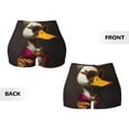 thumbnail image 3 of Sikiie Noble Style Duck Print Workout Shorts Women Scrunch Butt Gym Shorts Seamless High Waist Tummy Control Yoga Biker Athletic Shorts, 3 of 5