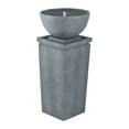 thumbnail image 2 of 35.5" Polyresin Gray Bowl Water Fountain, Outdoor Bird Feeder /Bath Fountains, Relaxing Water Feature for Garden Lawn Backyard Porch, 2 of 7