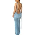 thumbnail image 4 of Liacowi Women Backless Maxi Dress Sexy Sleeveless Split Cocktail Dresses Bodycon Spaghetti Strap Long Dress Party, 4 of 9