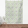 thumbnail image 4 of Ambesonne Mint Fabric by the Yard Upholstery, Culinary Herbs Cooking Items, 5 Yards, Olive Green Plum White, 4 of 5