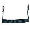 thumbnail image 3 of Cable De Aviador Cable USB-C con conector de aviador para teclado mecánico en espiral 2 en 1 (verde militar), 3 of 7