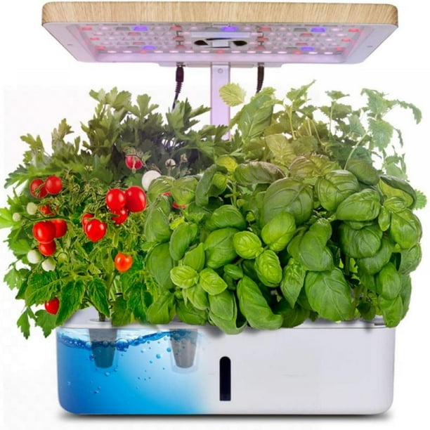Hydroponics Growing System,Indoor Herb Garden Starter Kit with LED Grow Light,Plant Germination