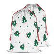 thumbnail image 2 of Christmas Bags Drawstring,White Christmas Tree Pattern Large Xmas Christmas Gift Bags,Reusable for Xmas and New Year Party Favors and Supplies,27.6" X 19.7", 2 of 6