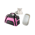 thumbnail image 3 of Bolsa Plegable Para Transporte De Mascota+almohadilla Felpa Rosa Malubero Ventilación, 3 of 3