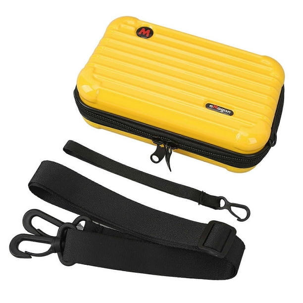 Hard Carrying Case Storage Case Carry Bag Portable PU Storage Protective Bag for Osmo Pocket 3 Yellow