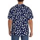 thumbnail image 3 of Balery Daisies Flowers Camisa Casual de Manga Corta con Botones para Hombre, Texturizada, Estilo Cubano, para Playa, Verano-Large, 3 of 5