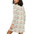 thumbnail image 2 of joogoo Christmas Tree Print Women's Long Sleeve Nightgown Sleepwear L, 2 of 8