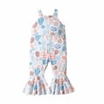 thumbnail image 1 of Ropa Para Bebés Y Niñas, Mono Para Niños Pequeños, Mono Con Estampado De Conejo De Pascua, Mono Con Tiras Estampadas De Dibujos Animados, Pantalones Azul Claro Odeerbi LM103-7224, 1 of 8