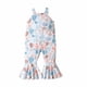 thumbnail image 1 of Ropa Para Bebés Y Niñas, Mono Para Niños Pequeños, Mono Con Estampado De Conejo De Pascua, Mono Con Tiras Estampadas De Dibujos Animados, Pantalones Azul Claro Odeerbi LM103-7225, 1 of 8
