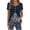 01 Blue 2, variant on Women's Clothing Casual Tunic Tops To Wear With Leggings Short Sleeve Flare Summer Loose TShirts Flowy Lace Blouses