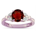 thumbnail image 3 of Star K � Round 7mm Genuine Garnet Marquee Design Promise Engagement Ring, 3 of 9