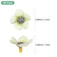 thumbnail image 3 of Uxcell 100-Pack Artificial Flower Heads, Small Silk Faux Daisy Flowers for Wedding/Garland/Hat/Shoes/Party Decoration, Fake Mini Cherry Blossom Petals Bulk [Light Green], 3 of 7