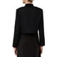 thumbnail image 3 of CHAQUETA CORTA DE TWEED PARA MUJER INSPIRE CHIC, CUELLO REDONDO, CIERRE DE BOTONES, MANGAS LARGAS, BLAZER CORTO DE TRABAJO, TALLA L, NEGRO, 3 of 5