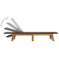 thumbnail image 5 of vidaXL Sun Loungers 2 pcs Black and Brown Poly Rattan&Solid Wood Acacia, 5 of 5