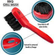 Fuller Brush Heavy Duty Plastic Electronics Cleaning Brush with Nylon Bristles, Red, New