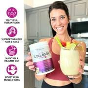 Vitauthority Multi Collagen Peptides Hydrolyzed Protein Powder with Hyaluronic acid & Vitamin C, Pina Coladae, 9.7 oz