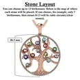 thumbnail image 3 of Nana Mothers Tree of Life Birthstone Necklace & CZ Bezel Female Adult in - Rose Gold Plated Stone 12, 3 of 7