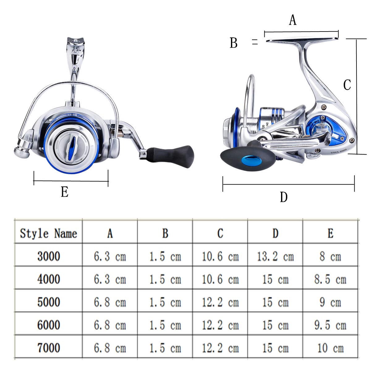 Spinning Fishing Reels For Saltwater Freshwater 3000 4000 5000 6000 7000 Spools Ultra Smooth Ultralight Trout Bass Carp Gear Stainless Ball Bearings Metal Body Ice