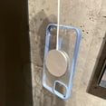 thumbnail image 4 of Light Blue Edge Phone Case, Support MagSafe Wireless Charging, Shockproof Clear Case for iPhone 14 Plus, 4 of 12