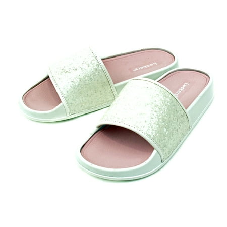 

Luckers Women s Glitter Whitecaps Waves Slide Sandals Size: 7
