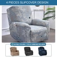 thumbnail image 4 of Recliner Slipcovers -Pieces Lazyboy Recliner Covers Recliner Couch Covers Recliner Chair Cover Non Slip Reclining Slipcovers with Storage Pockets Furniture Protector for Living Room, 4 of 8