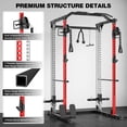 thumbnail image 6 of ALLVIATE Power Cage, 2000LBS Space Saving All-in-One Design, Cable Crossover and Dual Independent Pulley System, Heavy Duty Full Body Workout Cage with Complete Training Attachments for Home Gym, 6 of 11