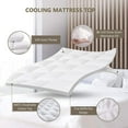 MERITLIFE Twin Extra Thick Mattress Topper, 400TC Cotton Pillow Top