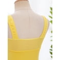 thumbnail image 4 of YONGHS Girls Kids Sleeveless Ballet Leotard Tutu Mesh Skirts Ballerina Team Competition Dancewear Yellow 7-8, 4 of 7