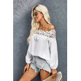 thumbnail image 1 of Women's White Blooming Lace Off The Shoulder Top, 1 of 12