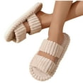 thumbnail image 4 of Women's House Slippers Soft Fuzzy Open Toe Indoor Slippers Memory Foam House Shoes, 4 of 4