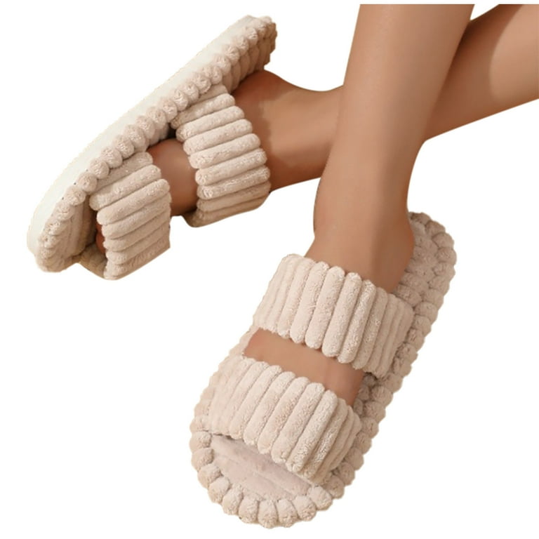 Tao Tao Womens Double Straps Slippers Minimalist Two Band Slipper