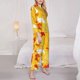 thumbnail image 3 of Fotbe Autumn Maple Leaves Conjunto de Pijama de Manga Larga para Mujer con Estampado, Ropa de Dormir de 2 Piezas, Conjunto de Casa Suave y Cómodo con Bolsillos-Medium, 3 of 7